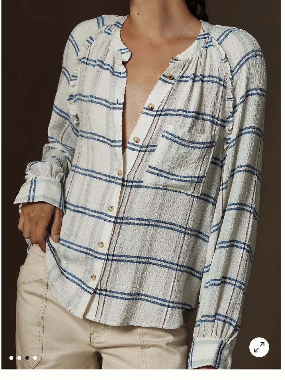 Anthropologie Pilcro Relaxed Plaid Buttondown Shirt